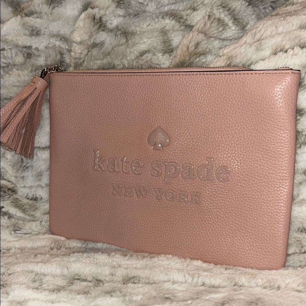 Kate Spade Blush Leather Pouch NWT